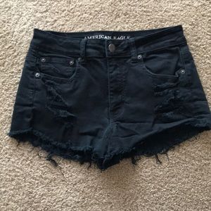 Black American Eagle Jean Shorts